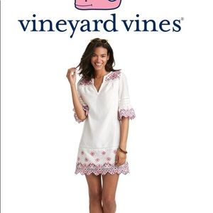 Vineyard Vines Multi Color Embroidered Shift Dress